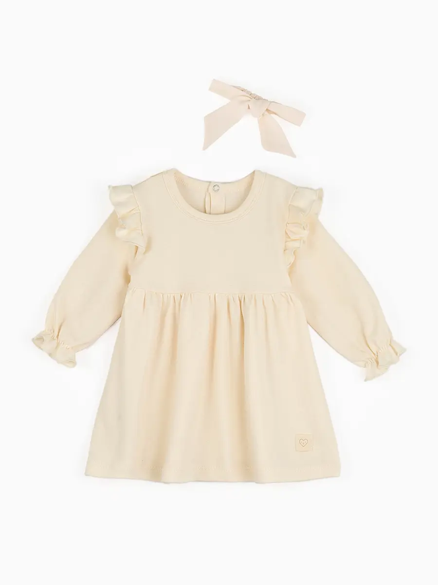 

Комплект платье повязка, Белый