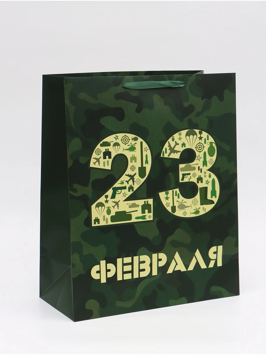 

Пакет подарочный ламинированный вертикальный, Зеленый