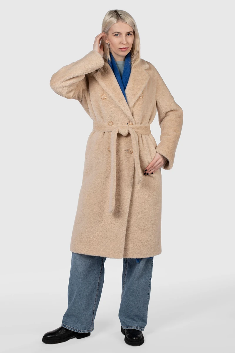 

Пальто пояс, Бежевый