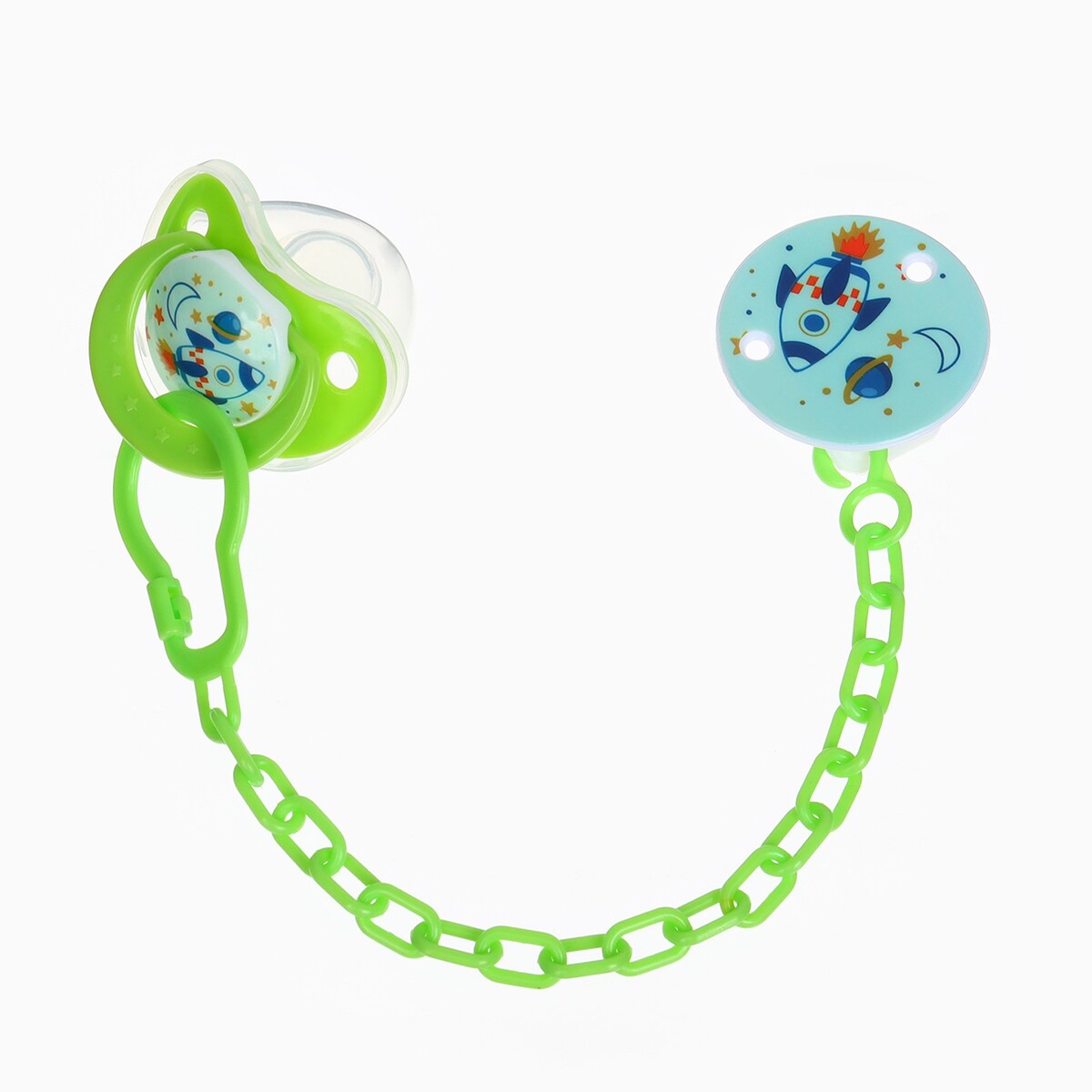 

Пустышка ортодонтическая, с колпачком и держателем, от 0 мес., Зеленый