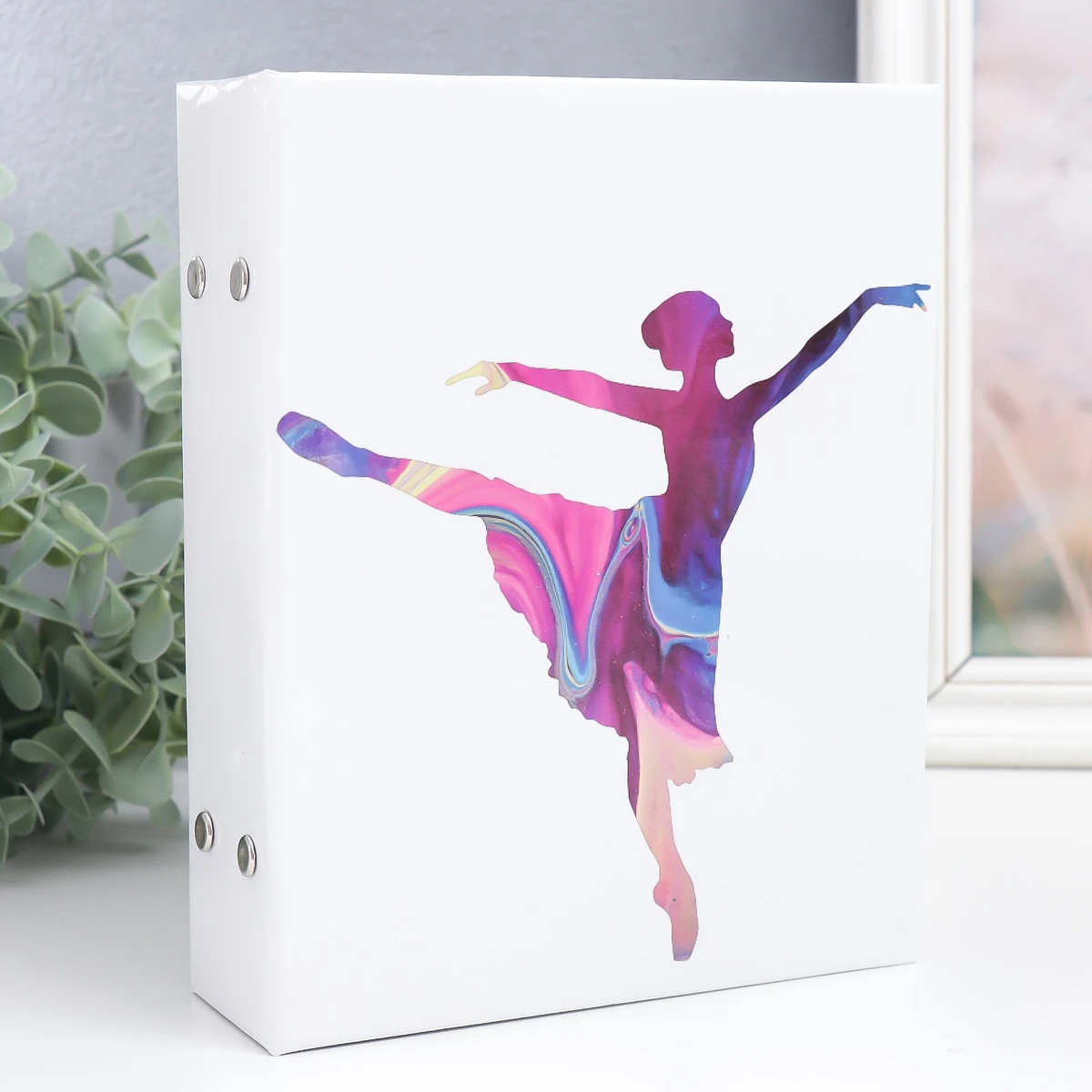 

Фотоальбом на 100 фото 13×18 см, Белый;фиолетовый