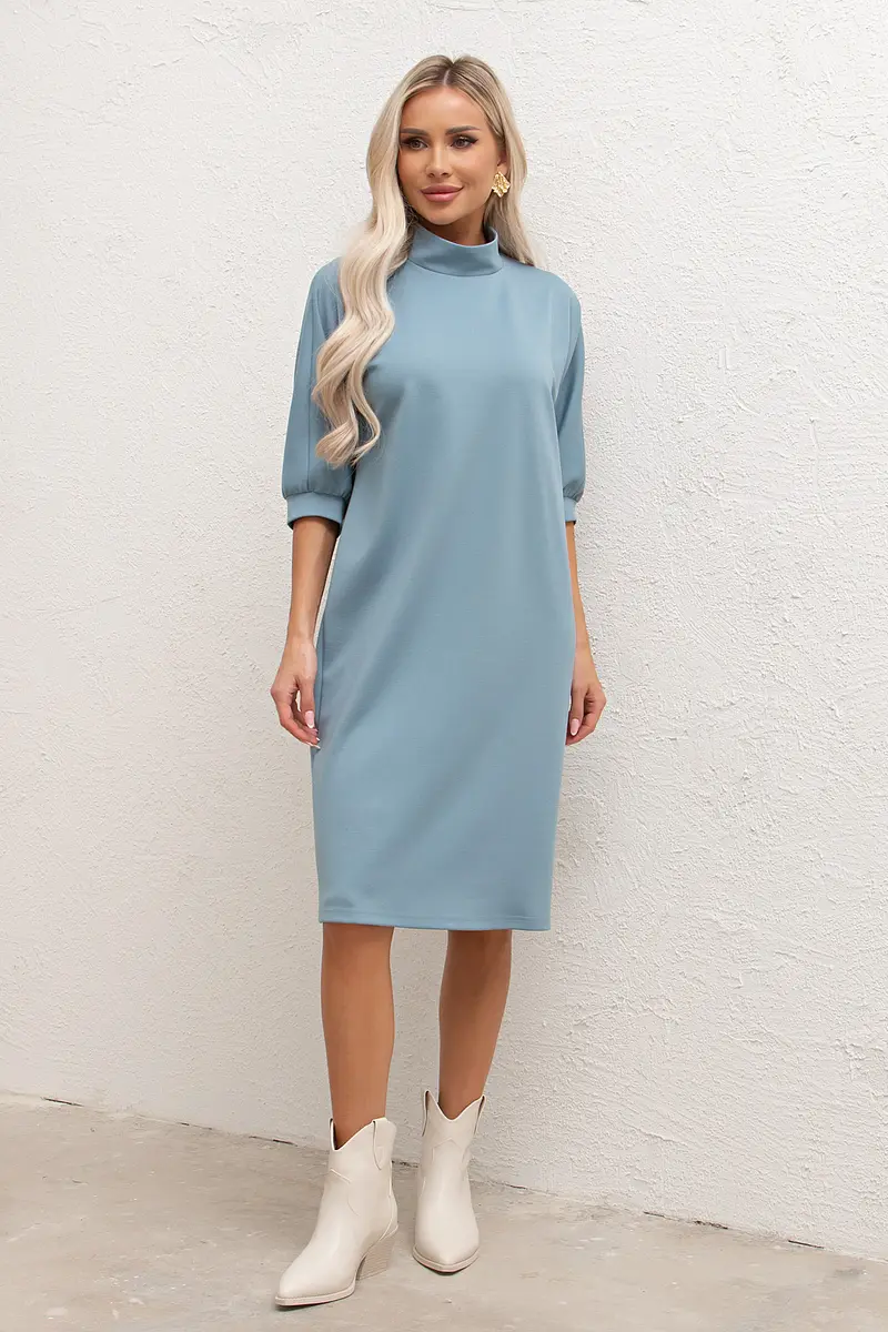 

Платье, Голубой;серо-голубой