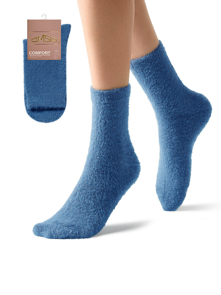 

Носки женские OMSA COMFORT 352 из нитки "Травка", Синий;jeans