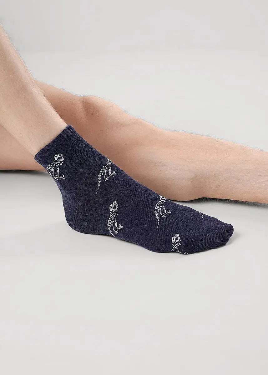 

Носки, Синий;меланж т.синий