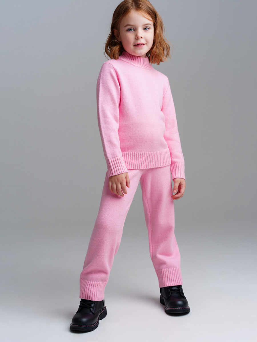 

Комплект трикотажный джемпер брюки, Розовый;светло-розовый