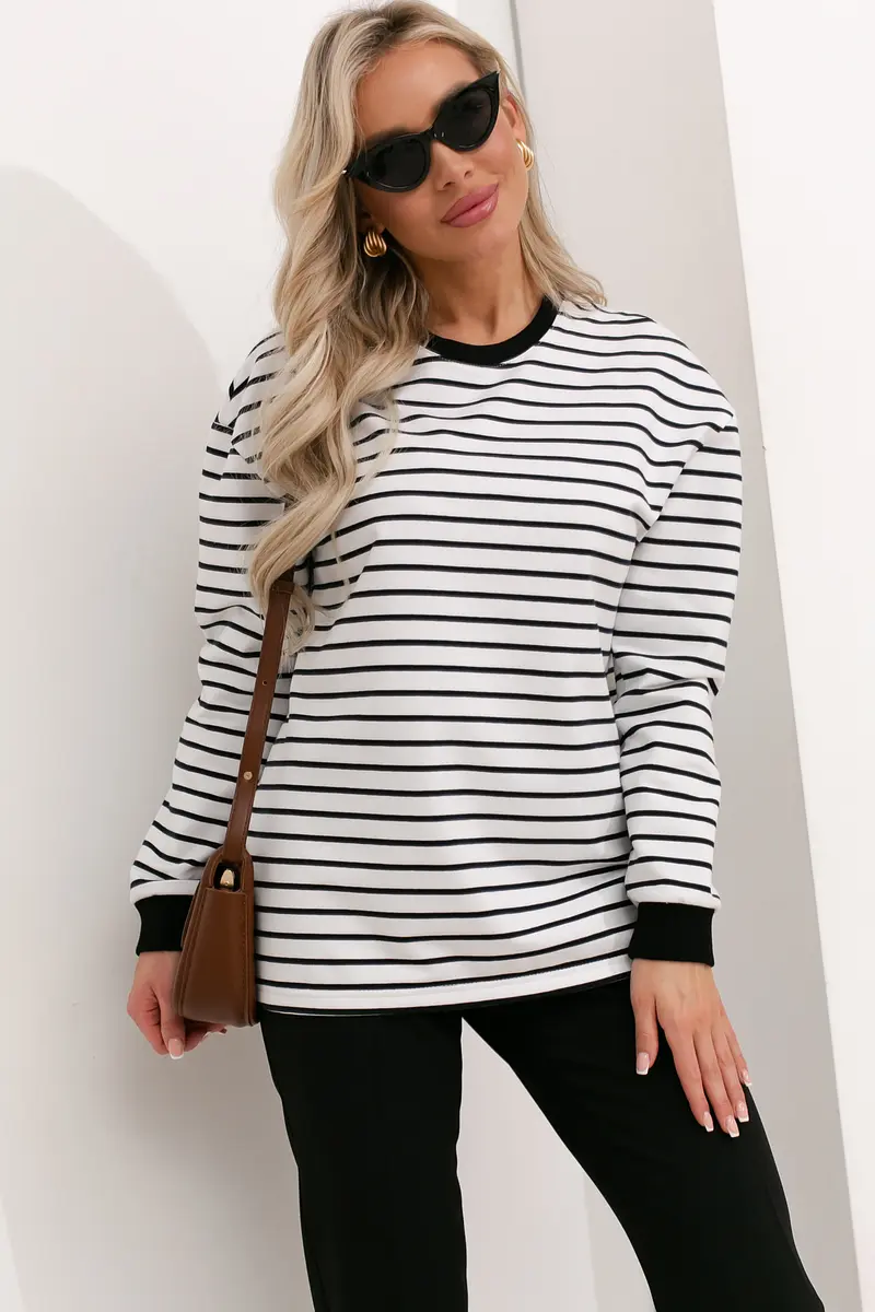 

Джемпер, Белый;белый/полоска