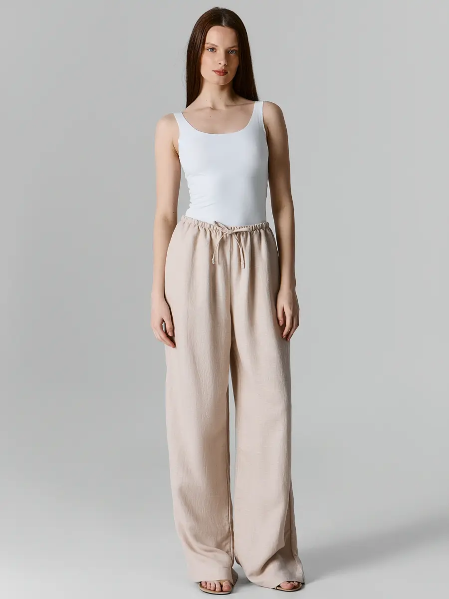 

Брюки женские бежевые, Бежевый;св.бежевый