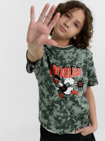 Футболка для мальчиков зеленая в стиле м