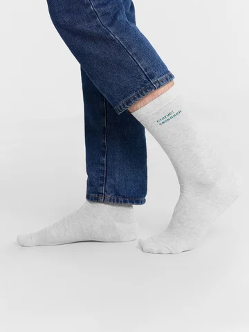 Носки мужские серые длинные с надписью