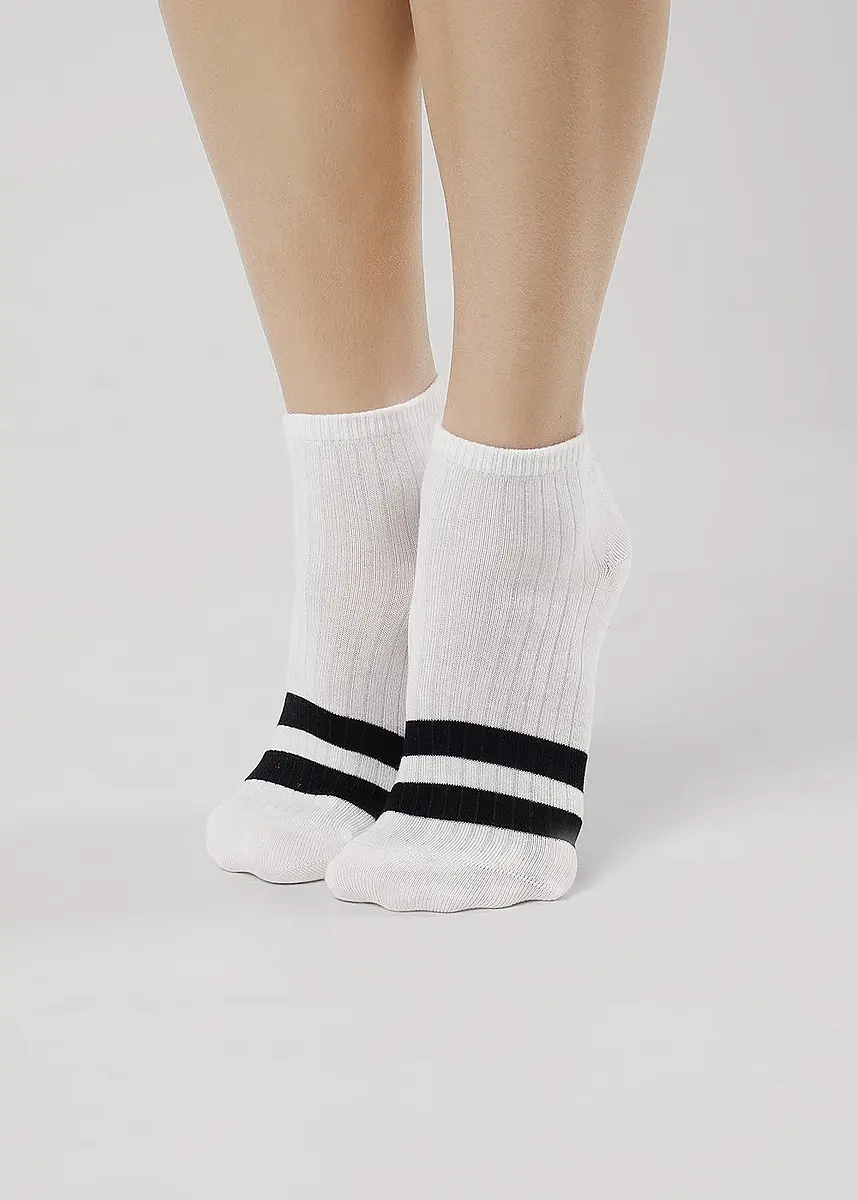 

Носки, Белый;белый/черный