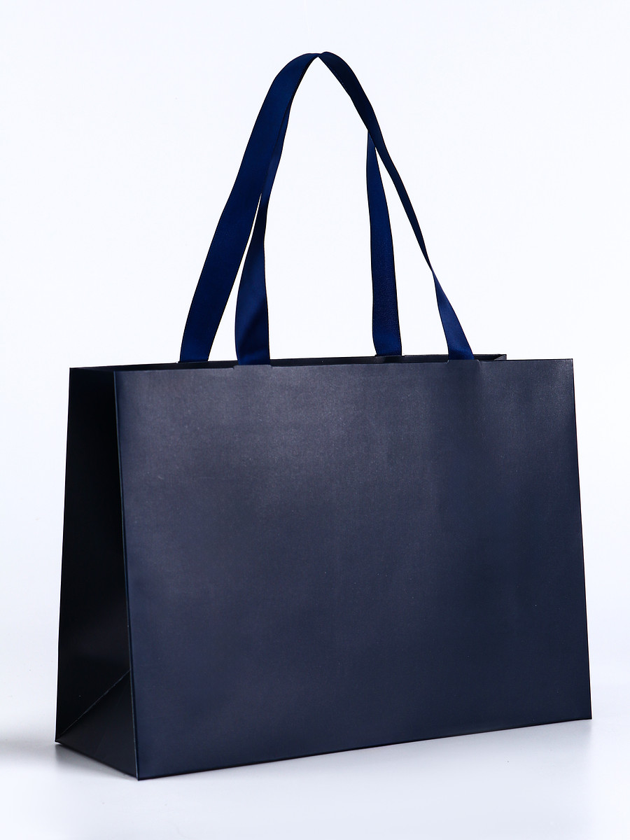 

Пакет подарочный ламинированный горизонтальный, Синий