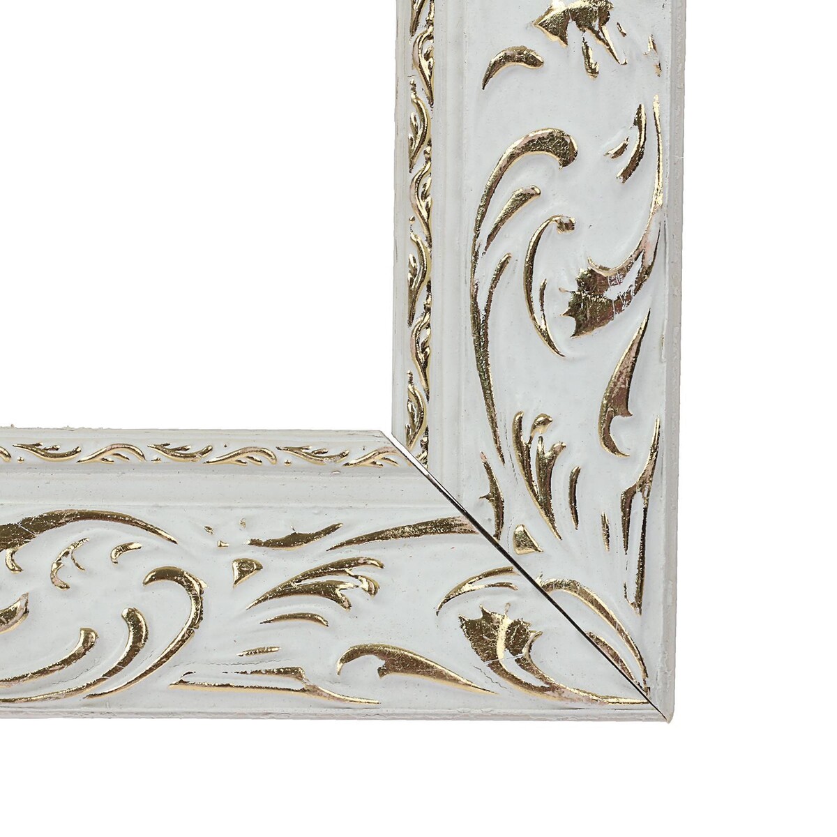 

Рама для картин (зеркал) 30×30×4 см, дерево, Золотистый;белый