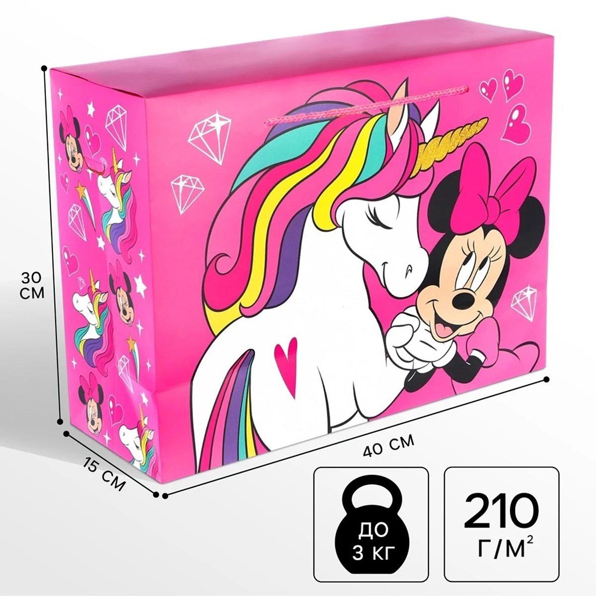 

Пакет-коробка dream, 40×30×15 см, Розовый