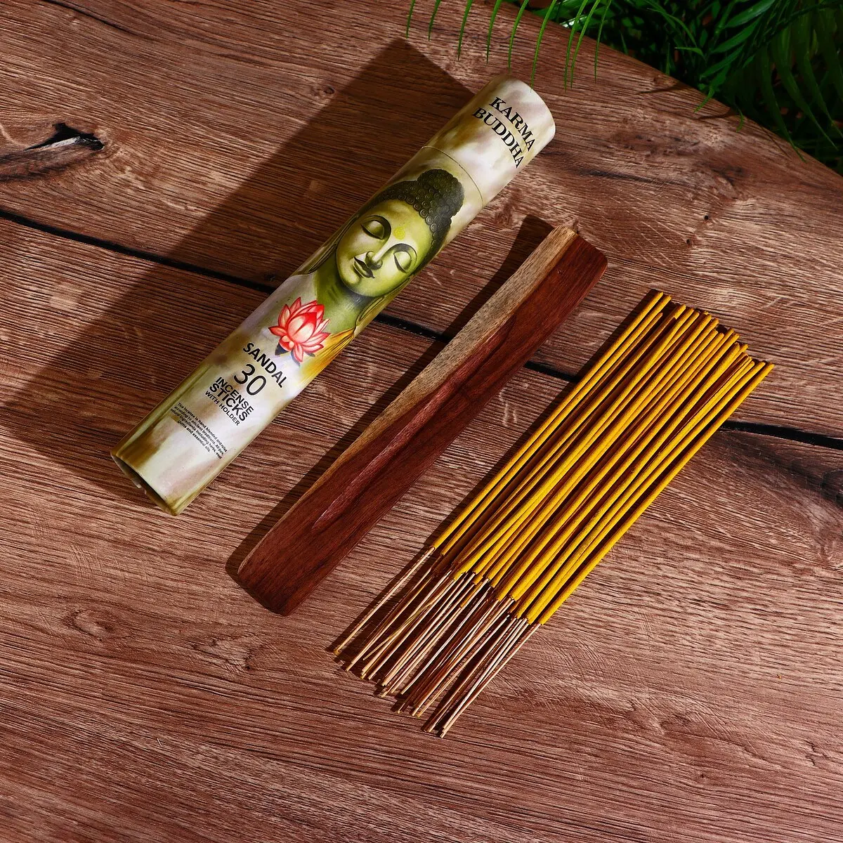 

Благовония karma buddha, аромапалочки, сандал, набор 30 шт., с подставкой, Желтый