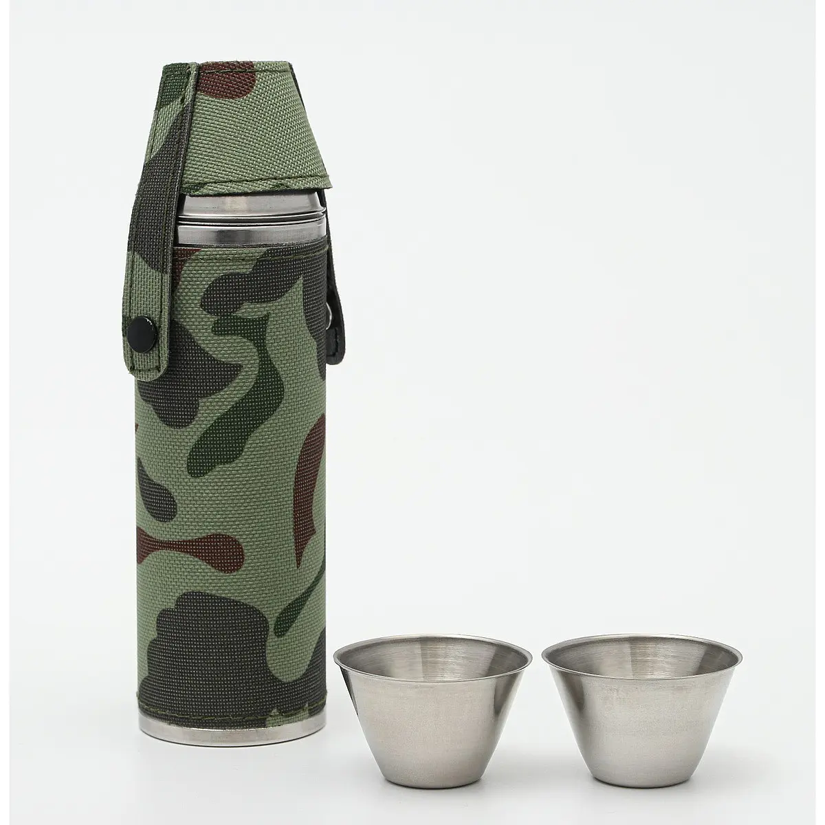 

Фляжка мастер к, 300 мл, 2 стопки 30 мл, в чехле, подарочная, нержавеющая сталь, зеленая, Хаки;камуфляж