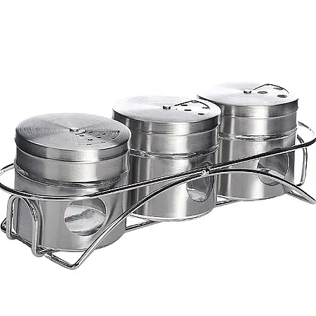 

Набор баночек для специй, Серебристый