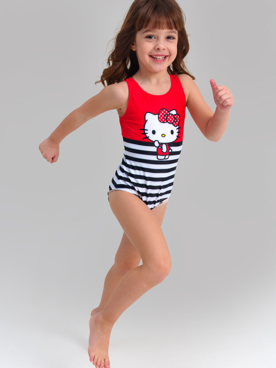 

Купальник трикотажный, Разноцветный;красный;белый;черный