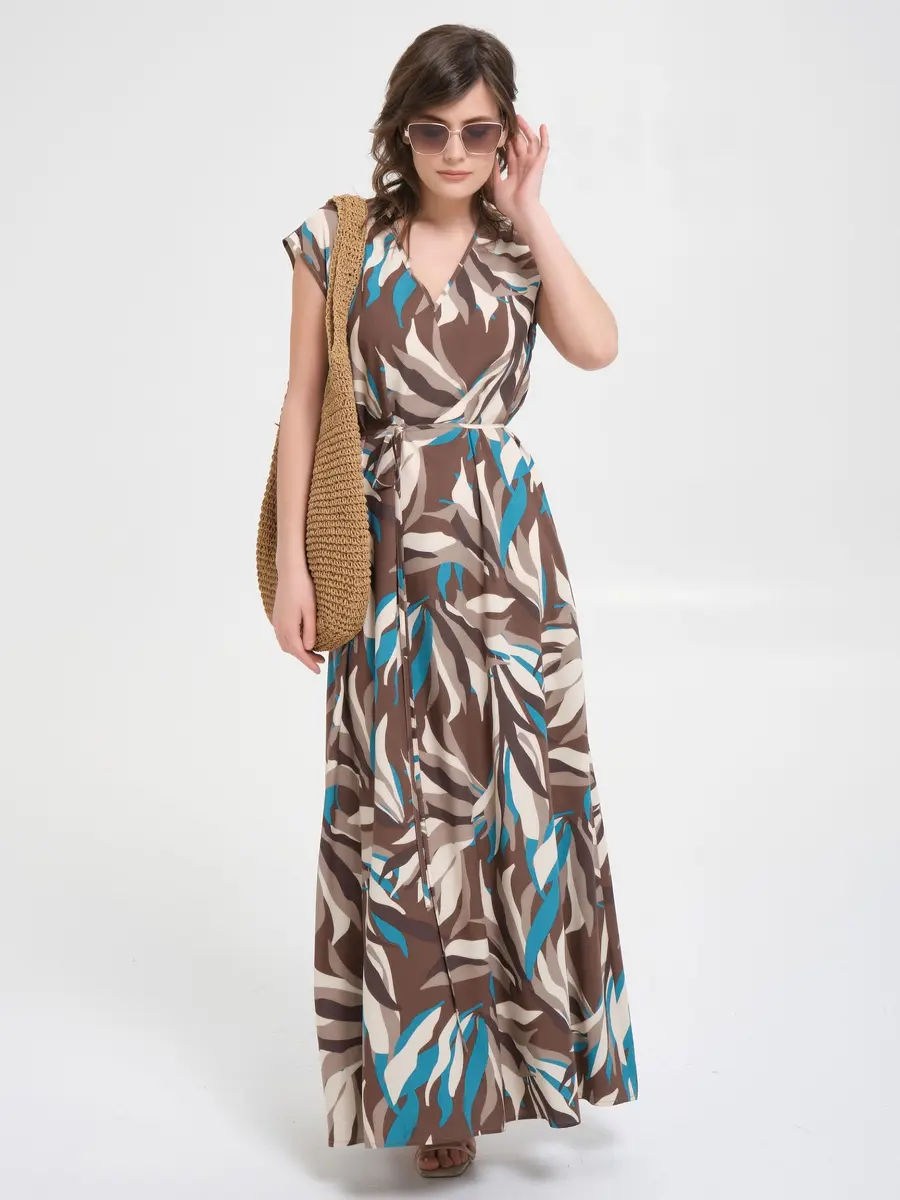 

Платье, Разноцветный;чёрный кофе