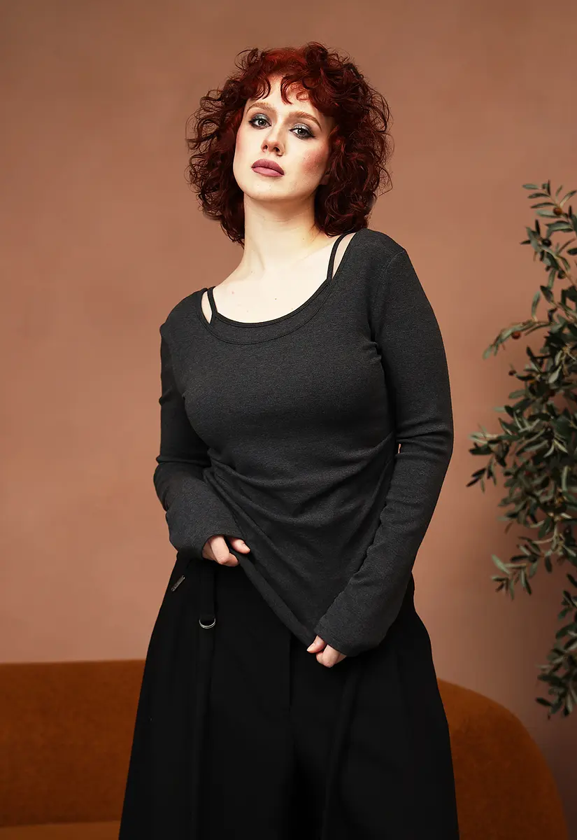 

Джемпер, Серый;темно-серый