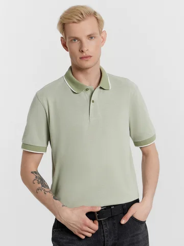 Поло мужское салатовое