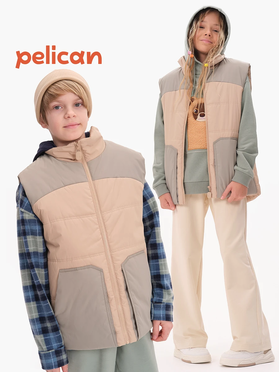 

Жилет, Разноцветный;песочный