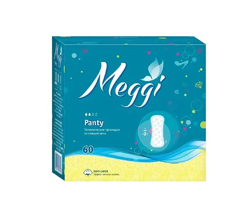 

406 Прокладки гигиенические ежедневные MEGGI Panty 60шт