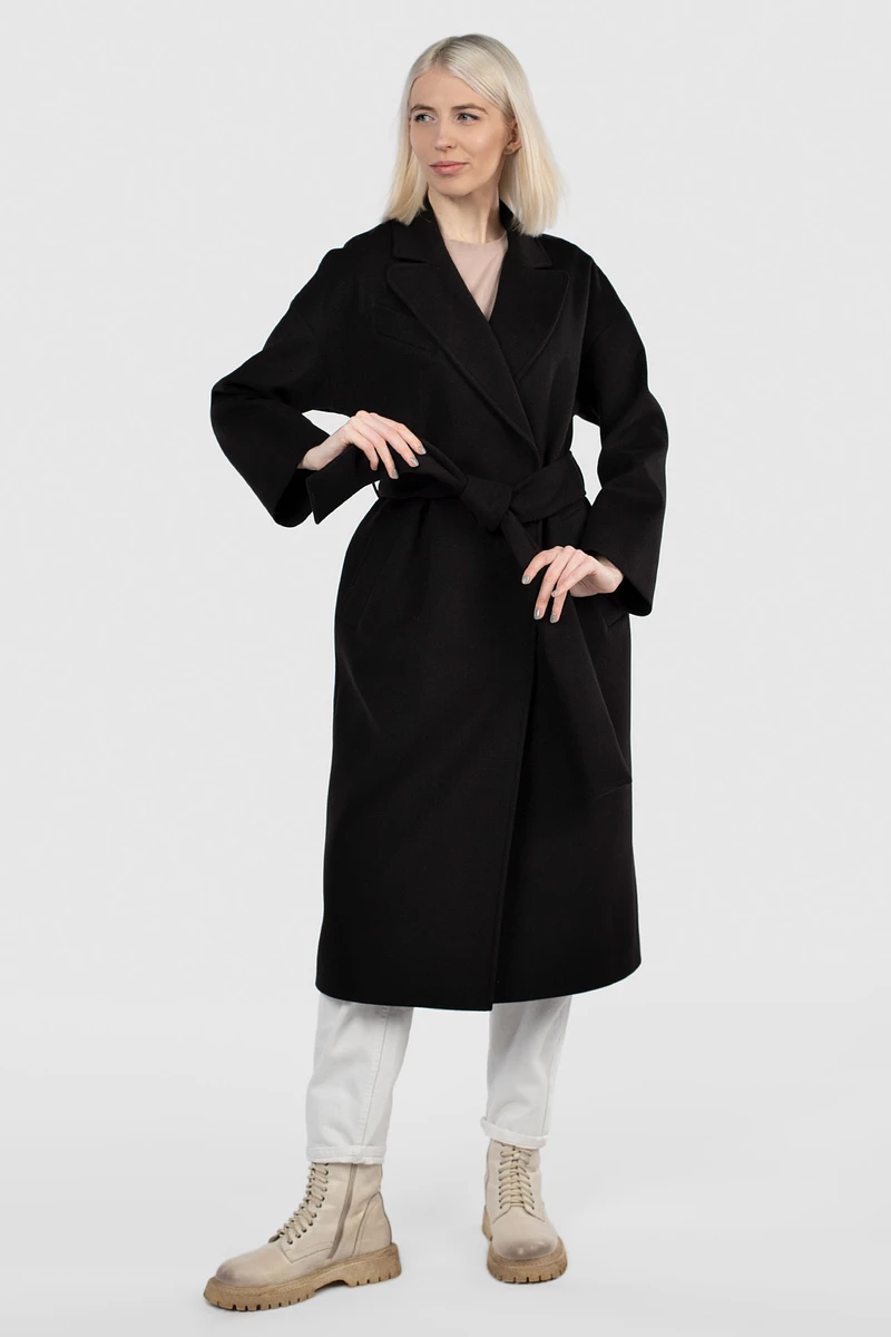 

Пальто пояс, Черный