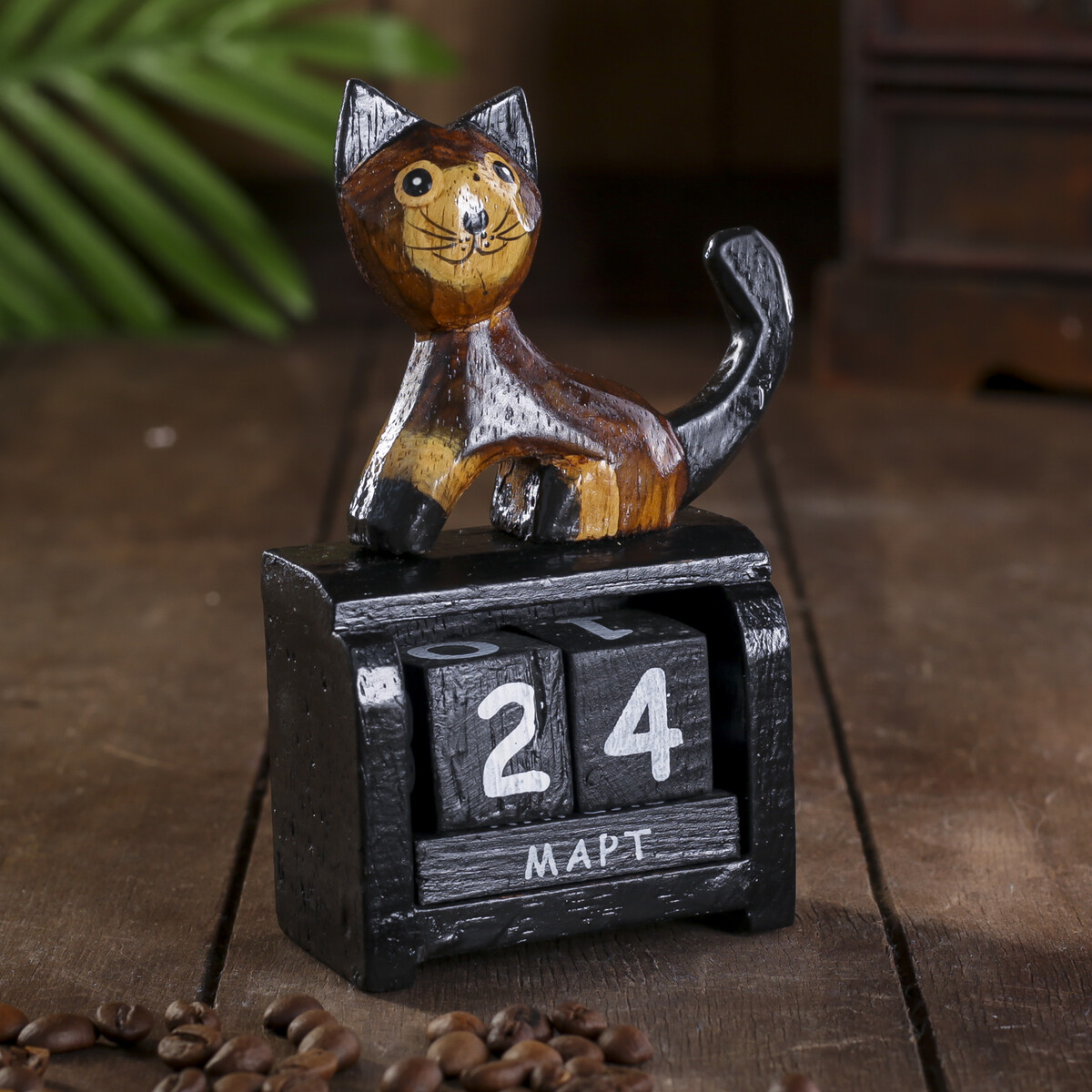 

Вечный календарь настольный, Черный