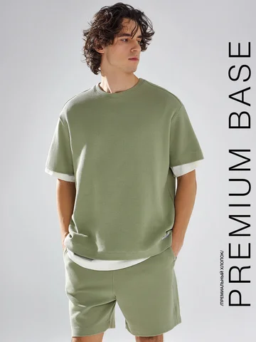 Футболка мужская зеленая