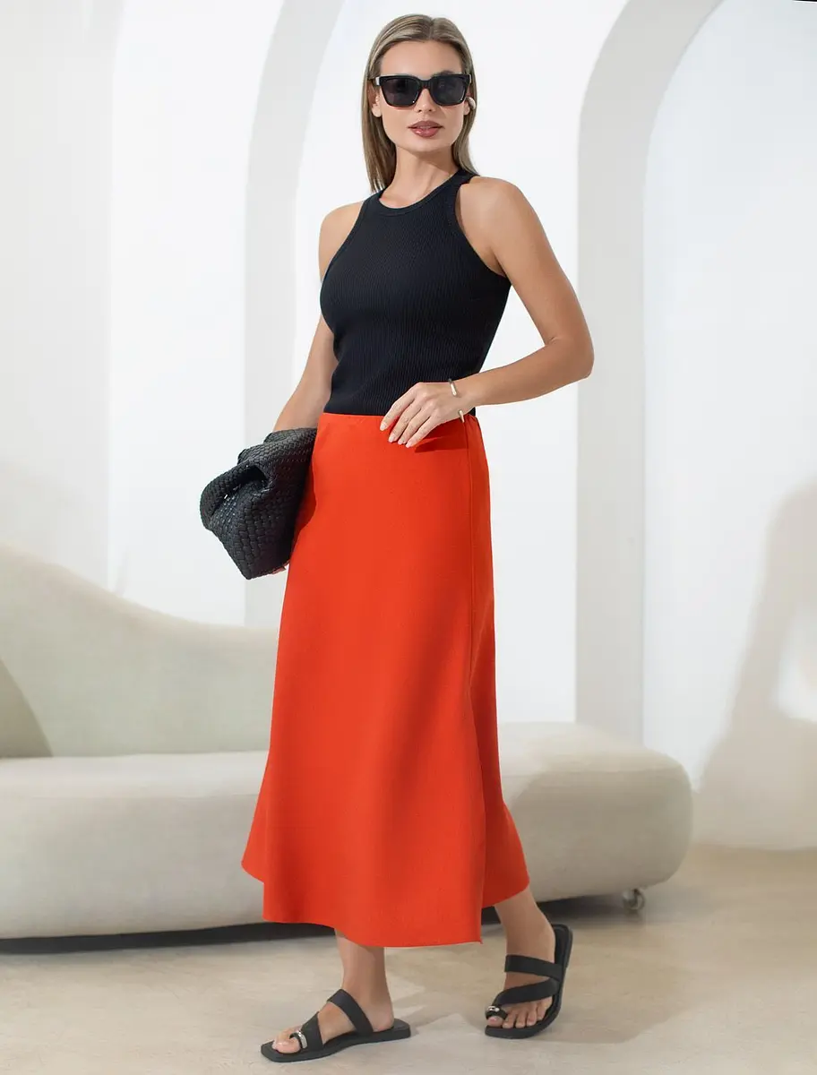 

Юбка, Оранжевый;терракотовый