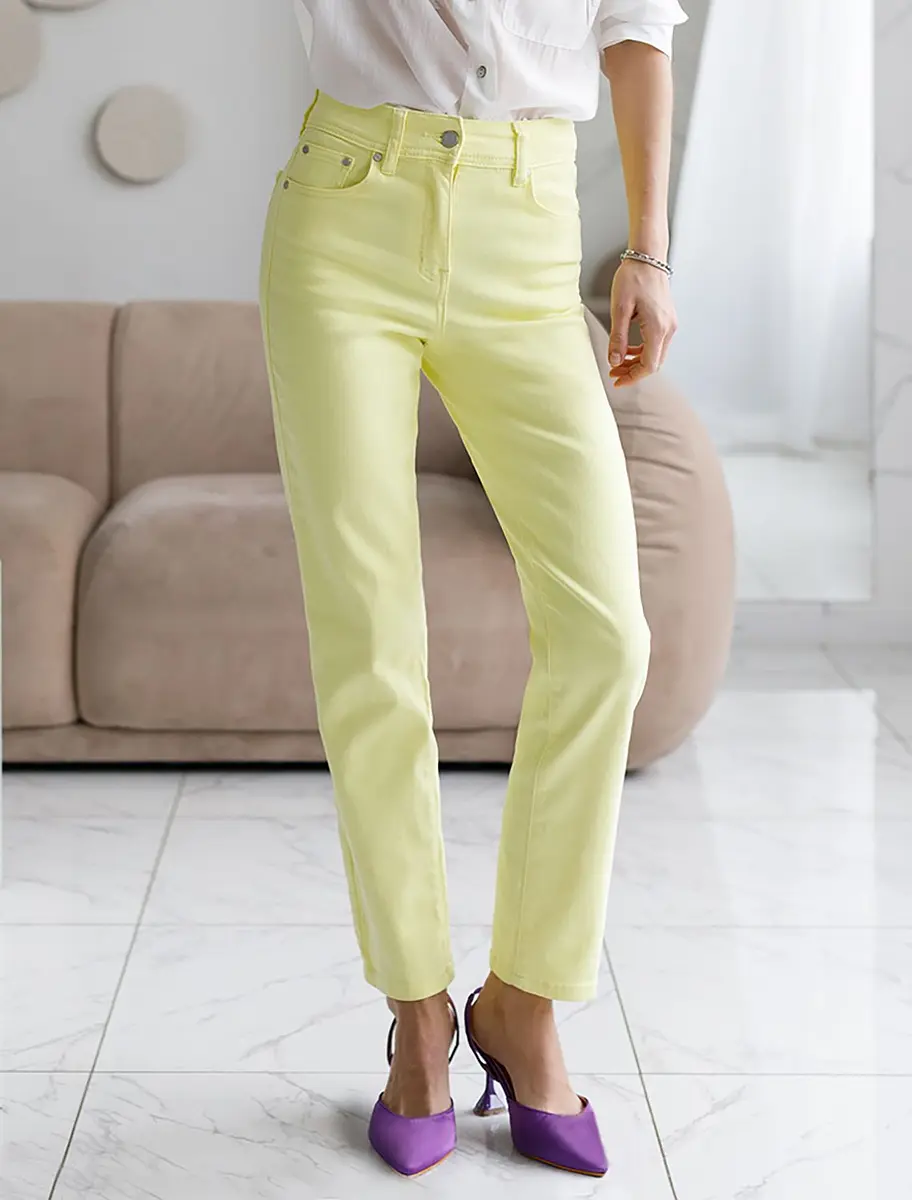 

Джинсы, Желтый;лимонный желтый