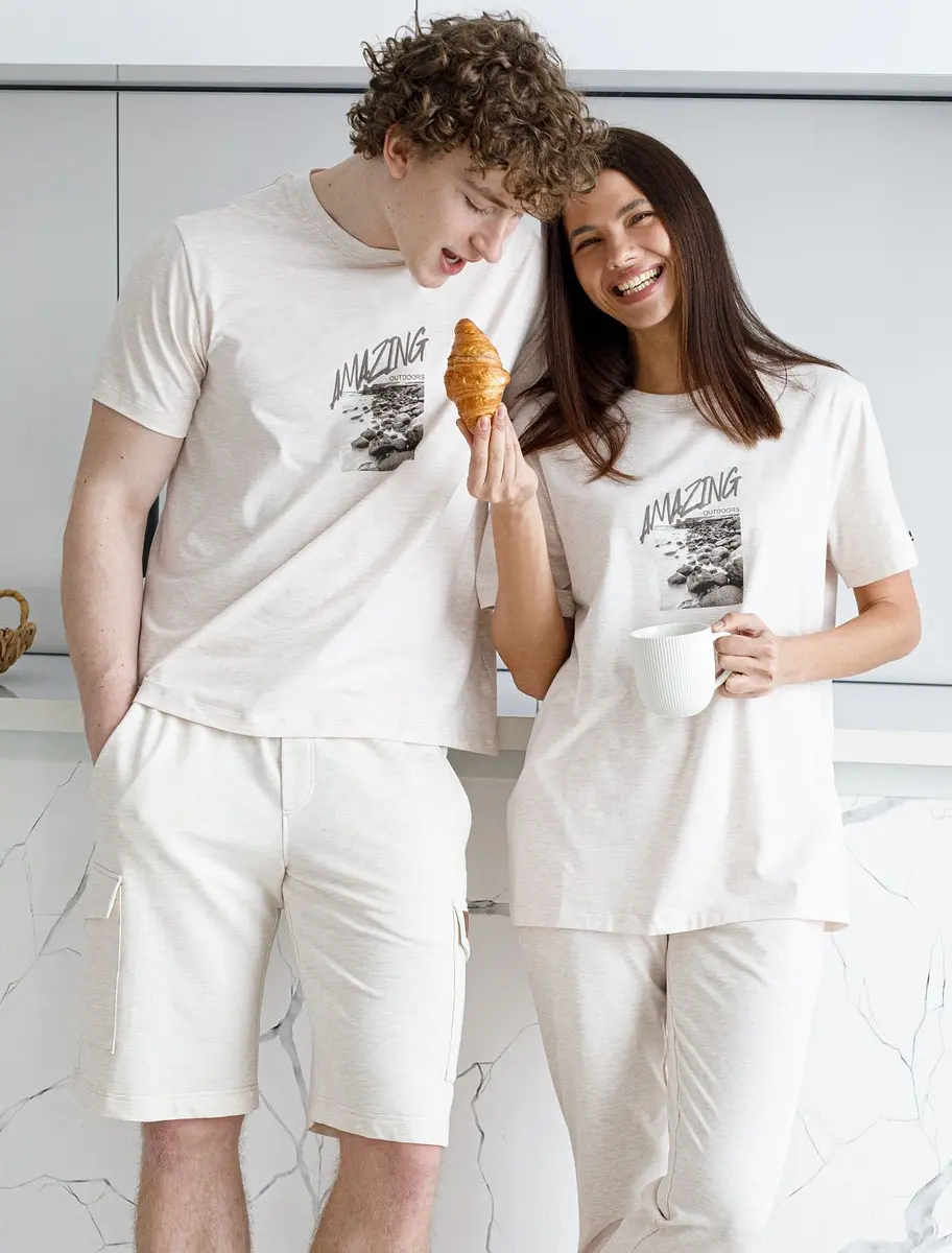 

Футболка, Бежевый;овсяный_amazing