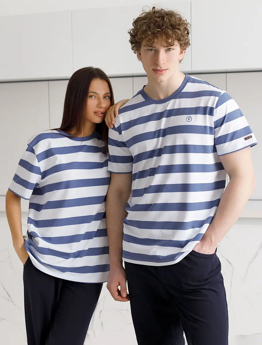 

Футболка, Белый;синий;светло-синий - белый