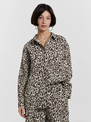 Рубашка женская леопардовая