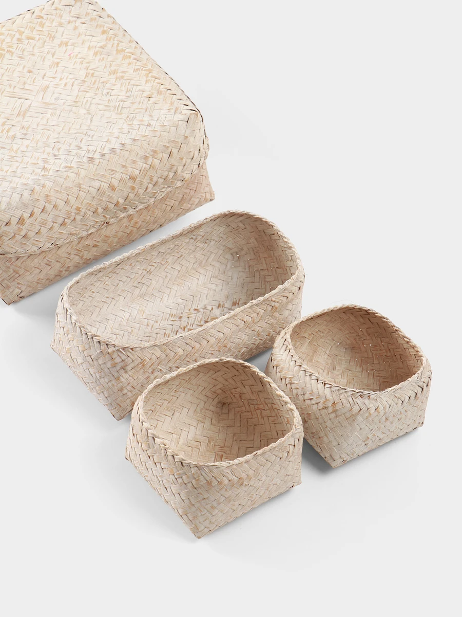 

Набор плетеных корзин, Бежевый