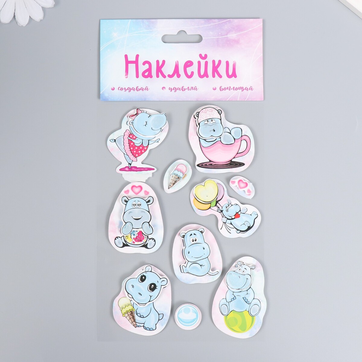 

Картонные наклейки для декора, Разноцветный