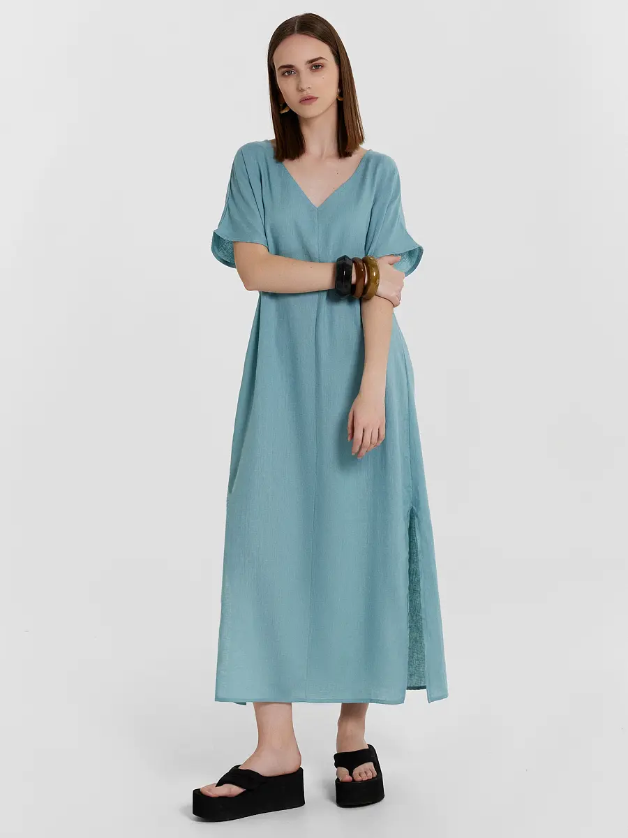 

Платье женское домашнее, Бирюзовый;мятный