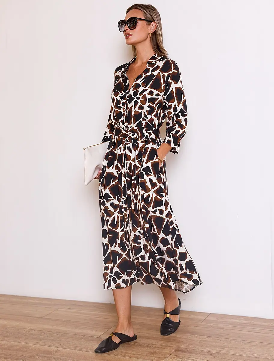 

Платье, Коричневый;бежевый-коричневый