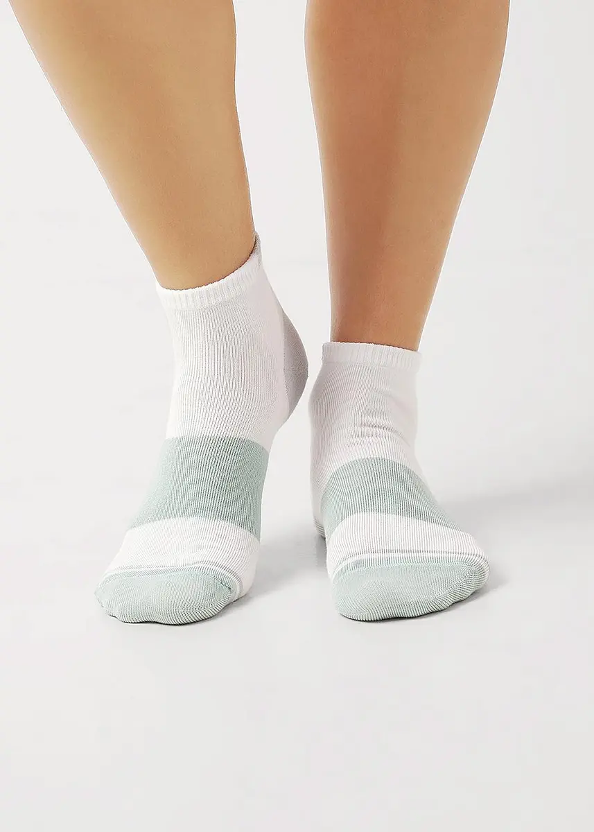 

Носки, Белый;белый/св.зеленый