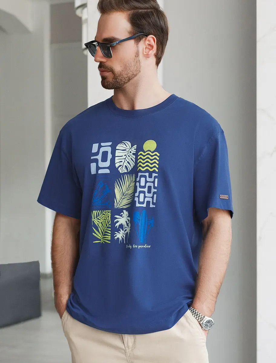 

Футболка, Синий;т.синий_ready for paradise