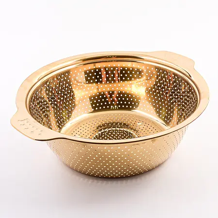 

Дуршлаг металлический 25 см, Золотистый
