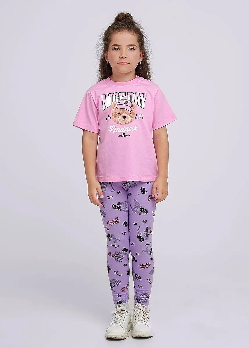 

Леггинсы лосины, Фиолетовый;св.фиолетовый/черный