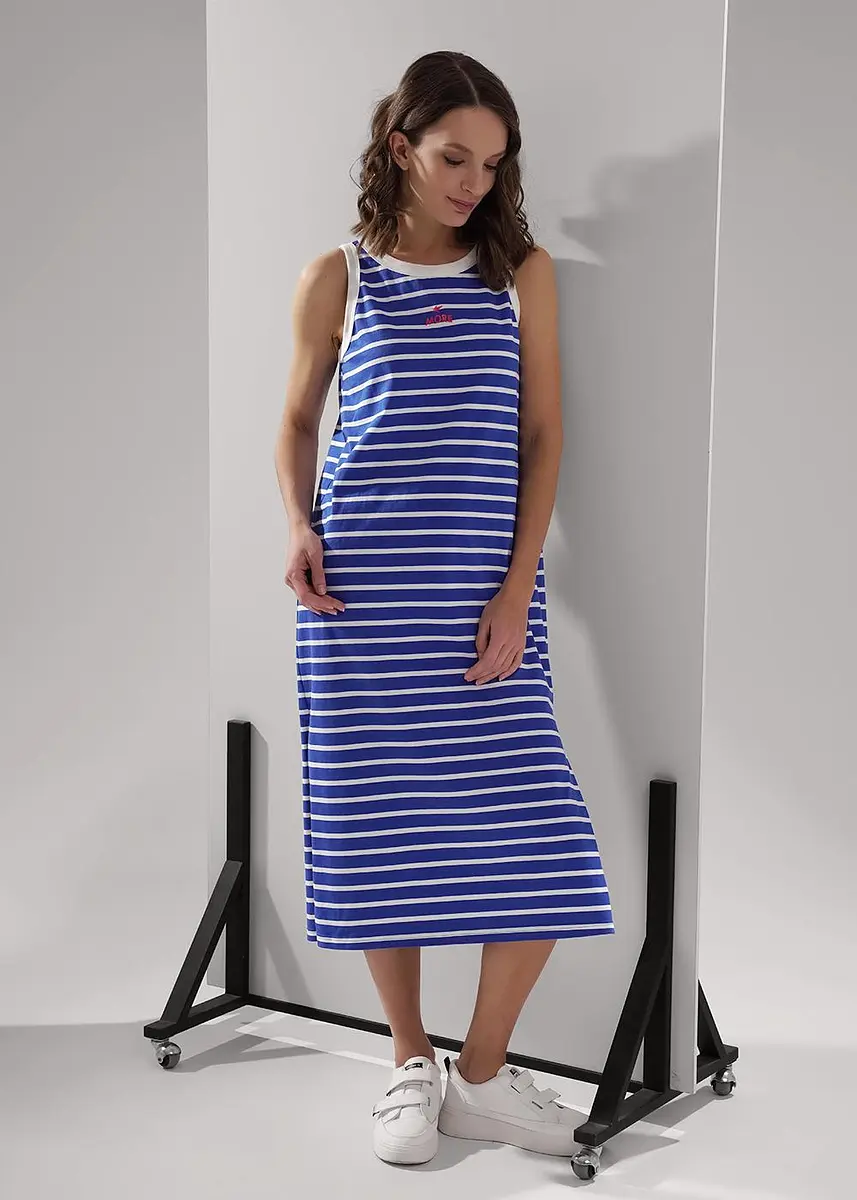 

Платье, Синий;синий/молочный