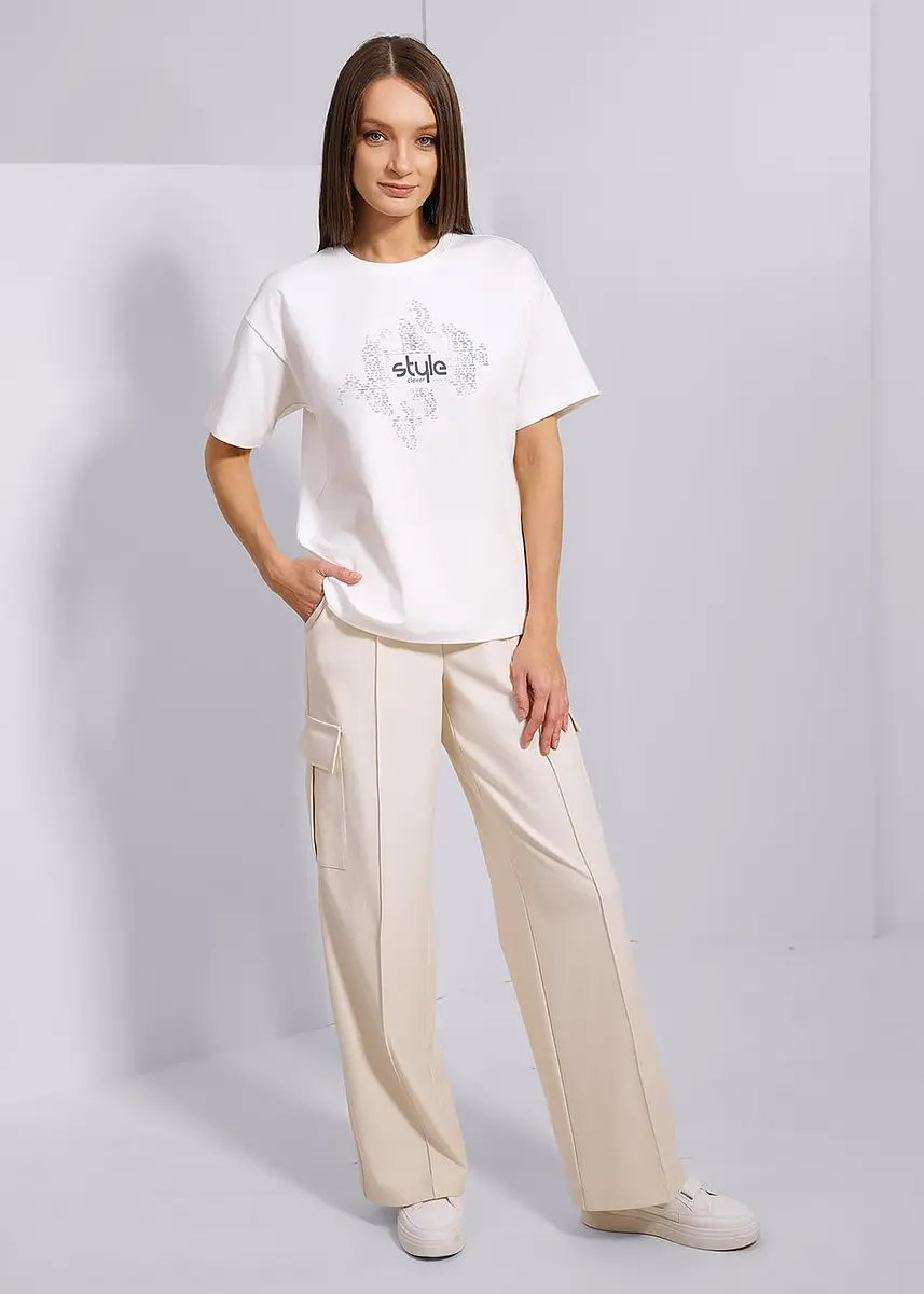 

Брюки, Бежевый;св.бежевый