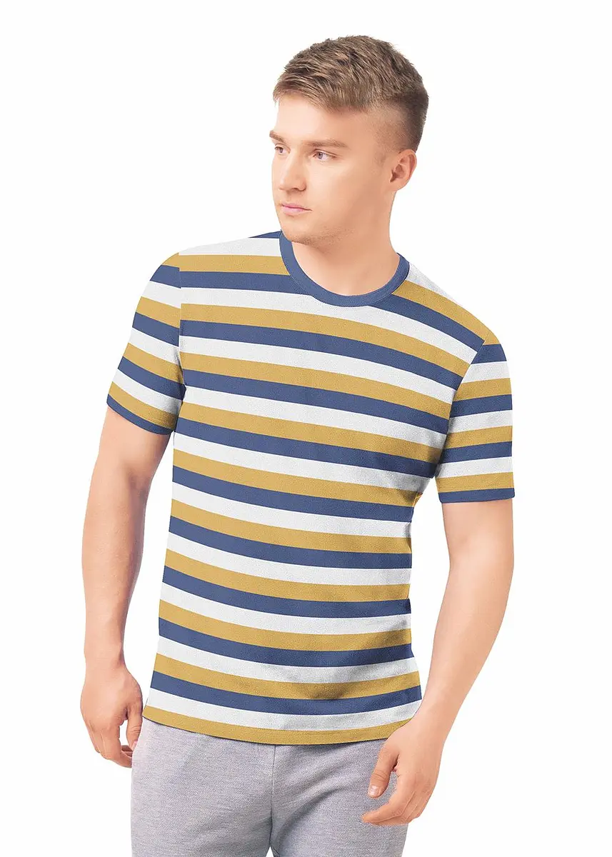 

Футболка, Разноцветный;джинсовый/горчичный