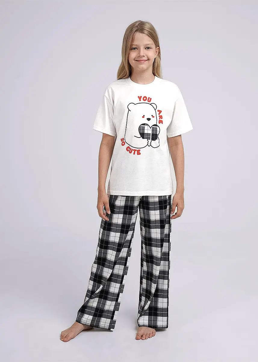 

Брюки, Черный;молочный/черный