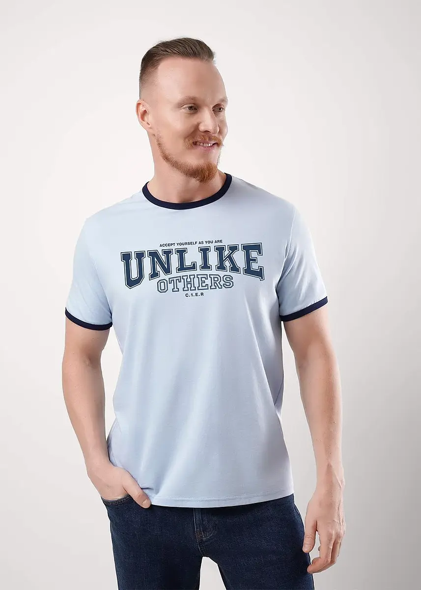 

Футболка, Голубой;св.голубой