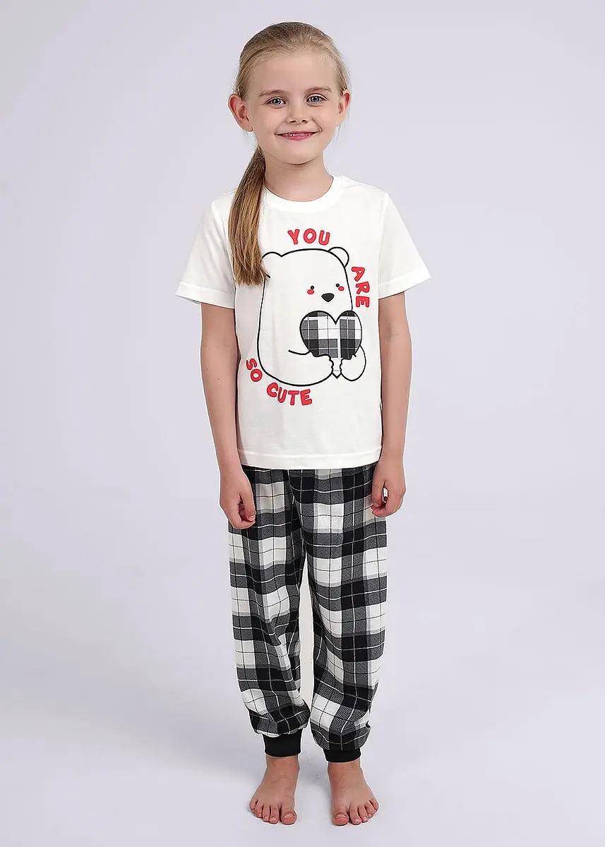 

Брюки, Черный;молочный/черный