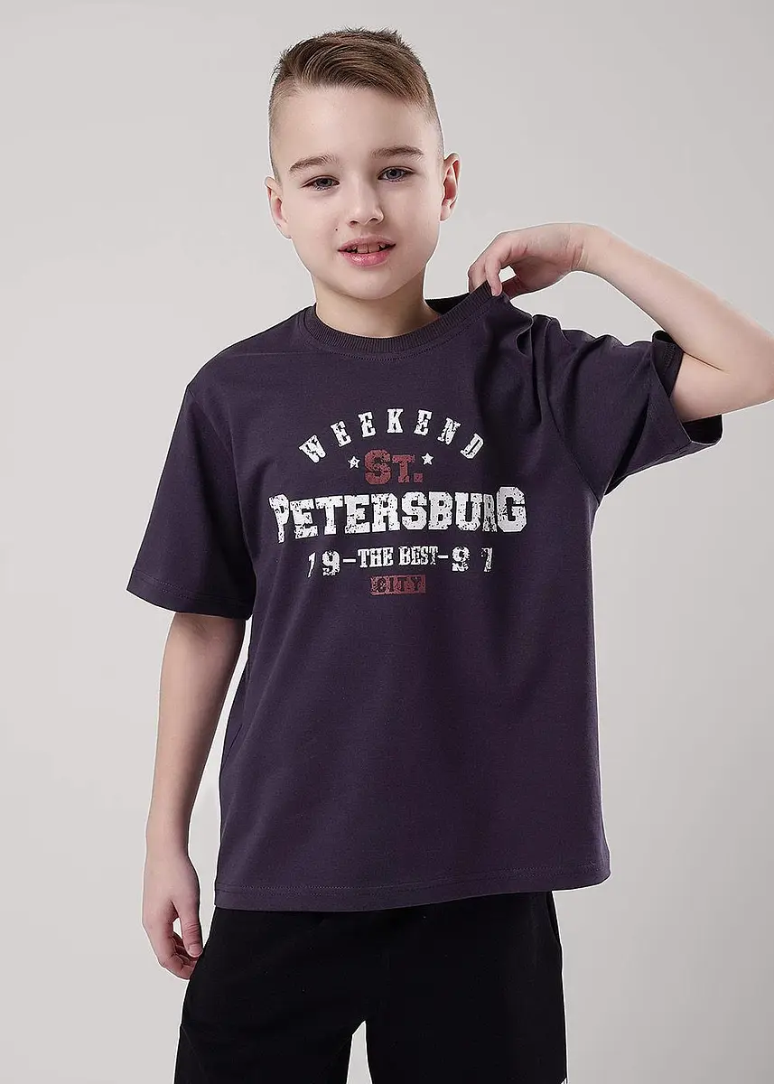 

Футболка, Серый;т.серый