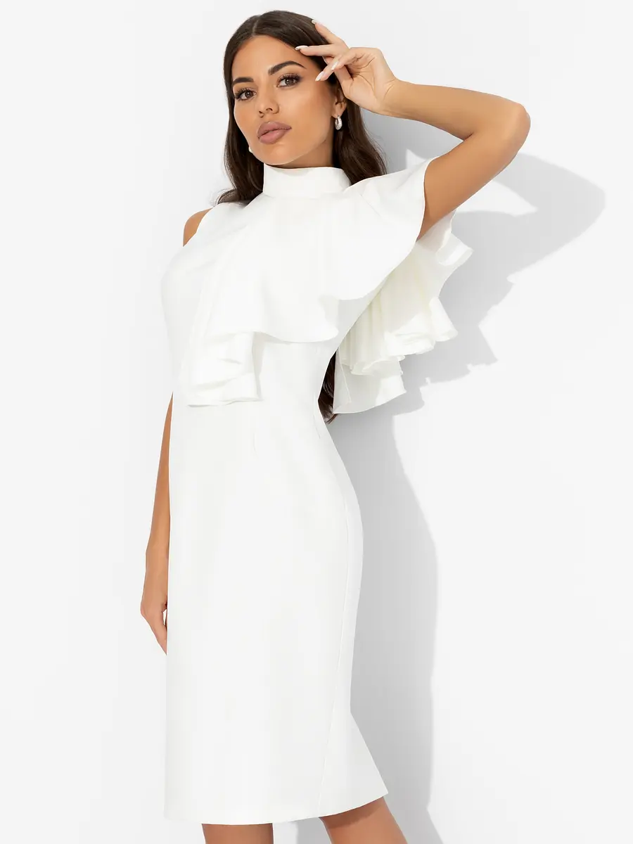 

Платье-футляр, Белый